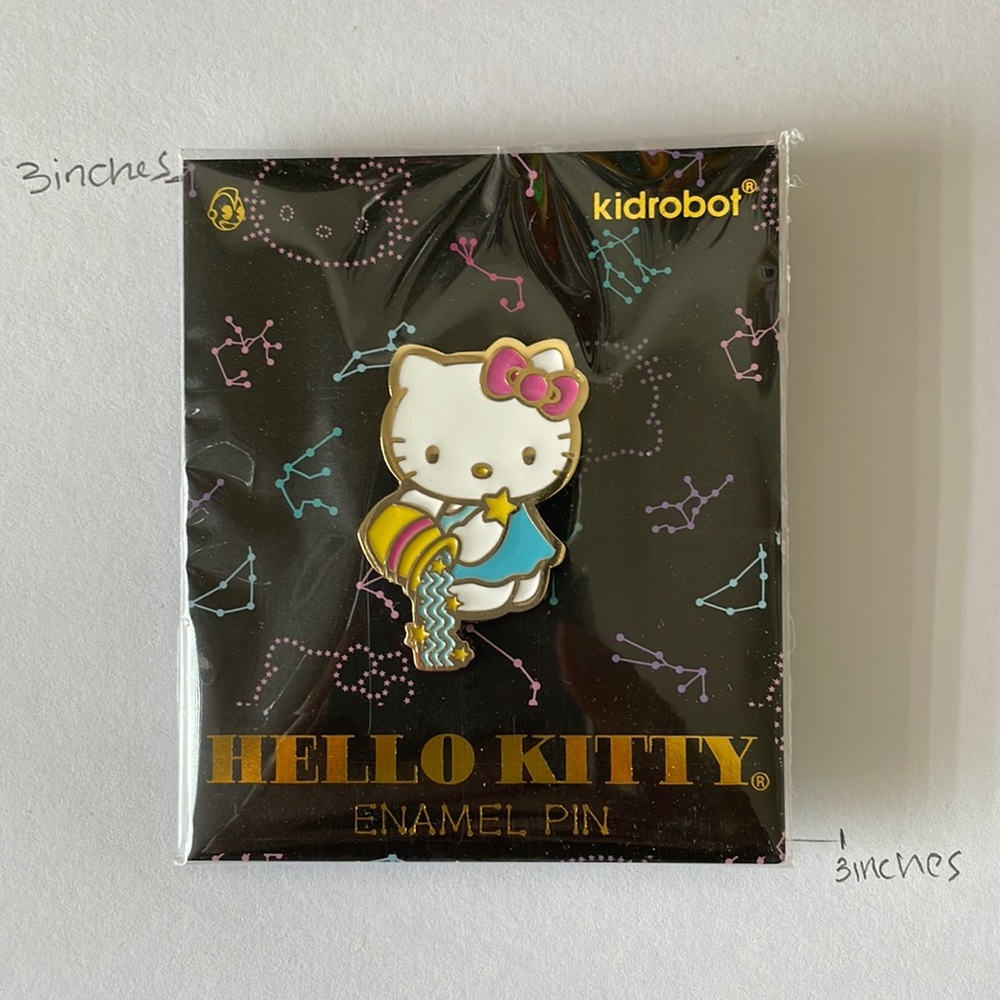 Hello kitty enamel pin Aquarius